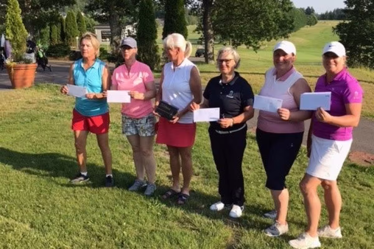 Parhaiten onnistuneet Minna Kaarnalahti, Nina Johansson, HIO-Heli Ekström, voittaja Anna-Maria Lehtonen, Tiina Vainio ja Marika Soravuo