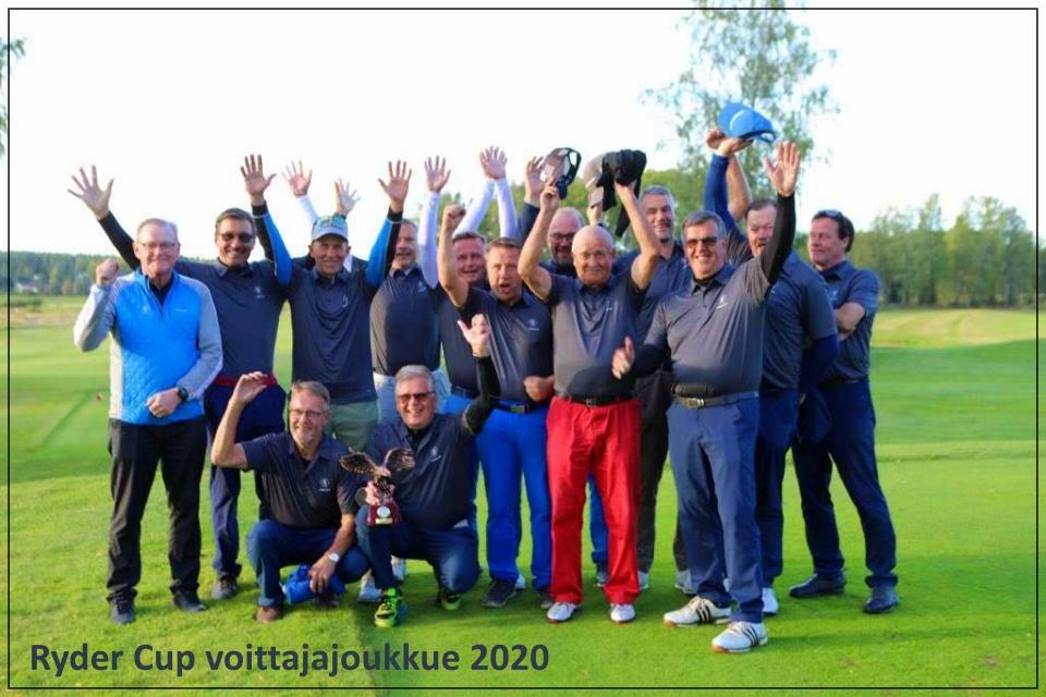 Ryder Cup voittajajoukkue 2020