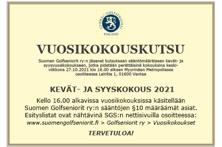 Vuosikokoukset 27.10.2021