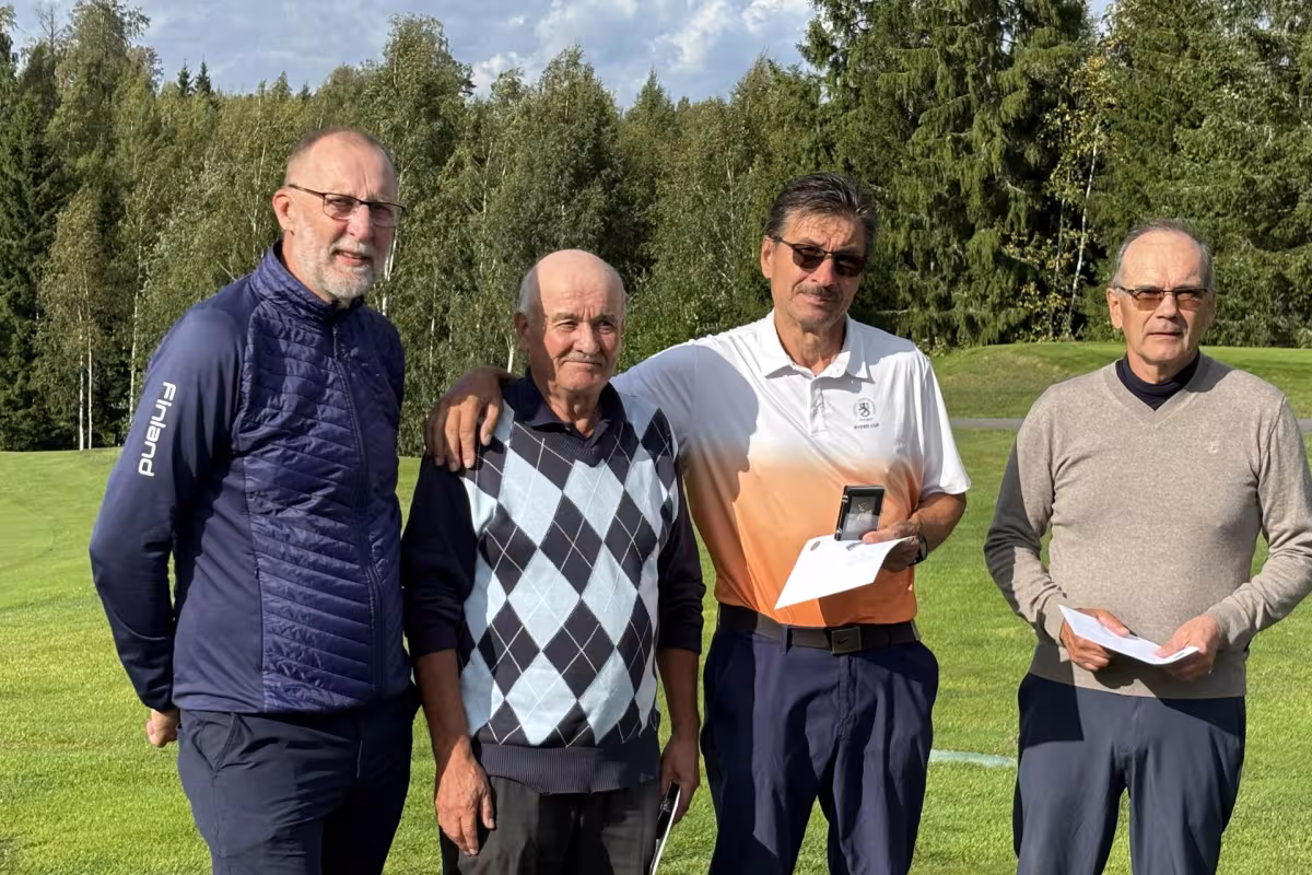 Vasemmalta Seppo Pakola, Matti Mäkivirta, Veijo Suomela ja Ari Ahti