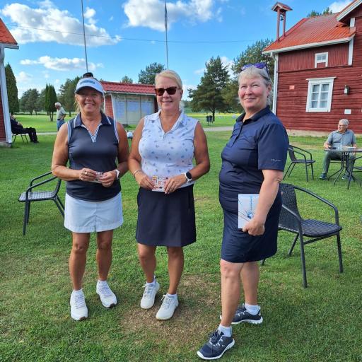  N50 palkitut Sari Kääriäinen, Elina Viinikka ja Sirpa Laukkanen.