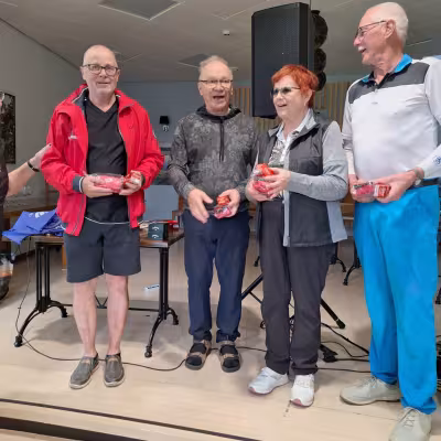 Kolmoset Hannu Laasala, Matti Tervonen, Kirsti From ja Juhani Uotila.