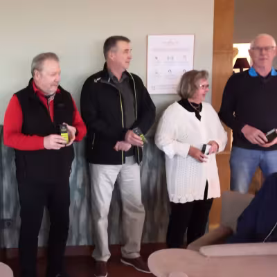 Arizona Shuffle voittajat Markku Koponen, Jari Kuisma, Raija Åkerlund ja Jussi Uotila