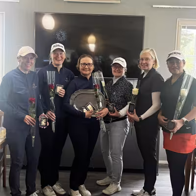 Oikealla hopealle sijoittunut Suur-Helsingin Golfin joukkue