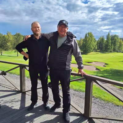 M50-sarjan palkitut: 1. Kimmo Rantanen ja 2. Jukka Sirviö