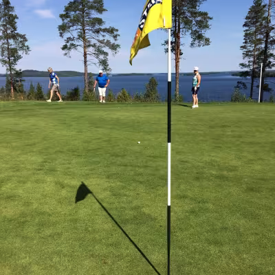 Höytiäinen on Karelia Golfin ainoa vesieste, ja sekin vain visuaalisesti
