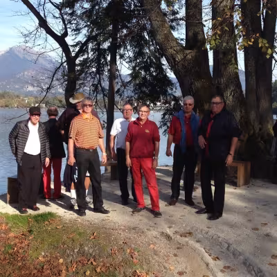 Slovenia, Bled 2014: vasemmalta Markku Hyvönen (JJ), Jan Lehtipalo (JJ) (selin), Pentti Hänninen (JJ),  Alpo Klasila (JJ), Ilkka Säiläpohja (JJ), Timo Viljamaa (CM), Harri Vuoritsalo (CM), Keijo Mäkinen (CM)